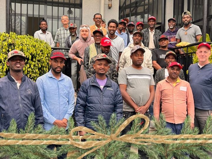 Men at Fathers Day celebration in Korah Ethiopia