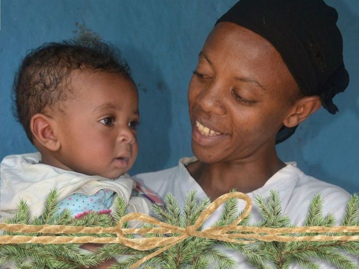 Mother in Ethiopia with baby