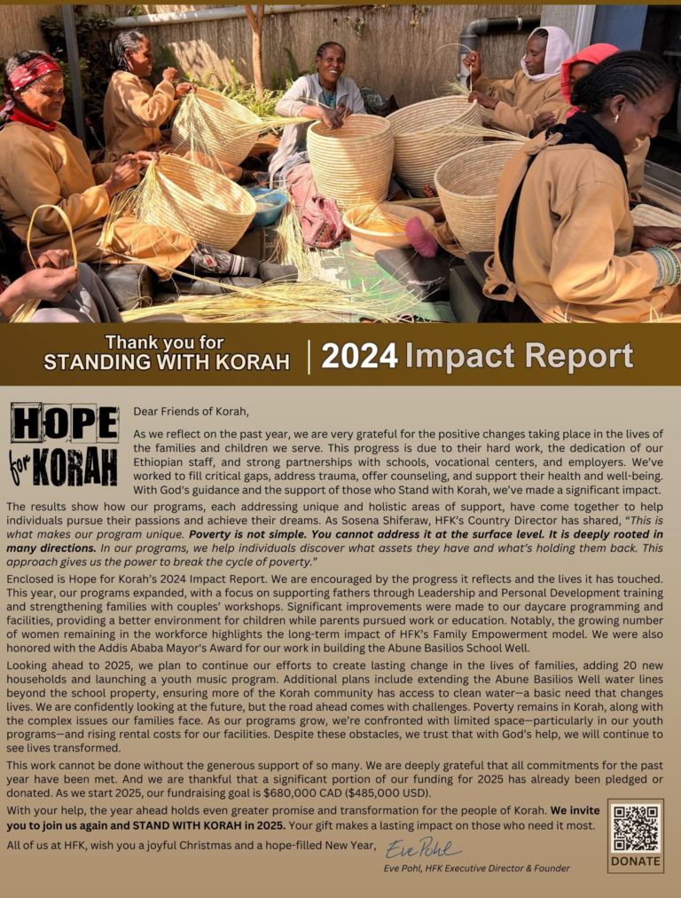 2024 HFK Impact Report Letter